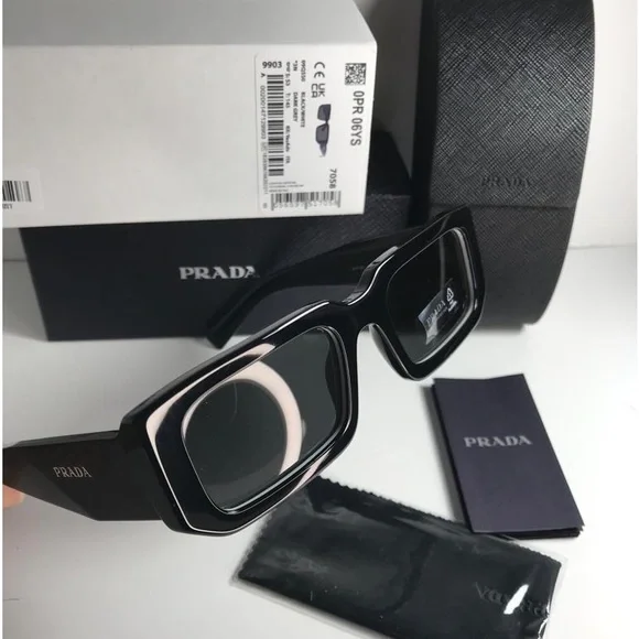 New - 💯Authentic - New - Prada Eyewear PR 06YS rectangle frame sunglasses - Picture 10 of 16
